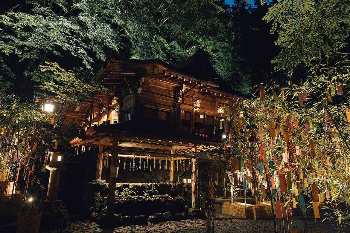 京都貴船神社にて七夕笹飾り ライトアップ を8 15 土 まで開催 Drive Nippon 国内観光情報ウェブマガジン