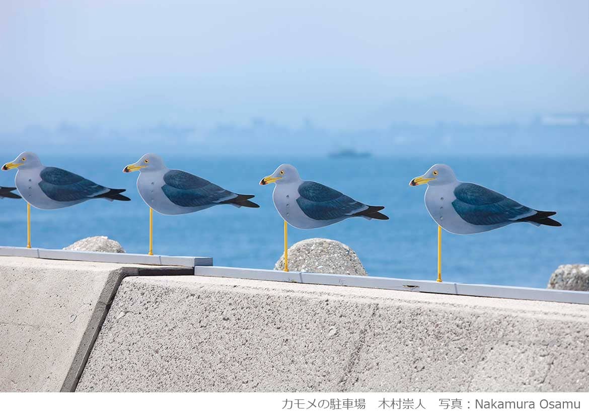 【女木島】女木島に吹く海風を感じる木村崇人の屋外展示作品「カモメの駐車場」