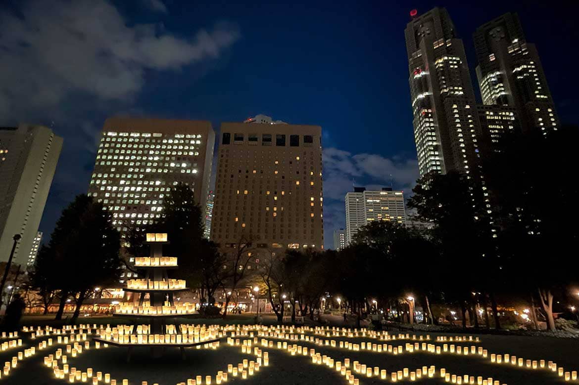 3,000個の灯で新宿を彩る「Candle Night @ Shinjuku Central Park -灯（ほし）に願いを-」12/25・26開催