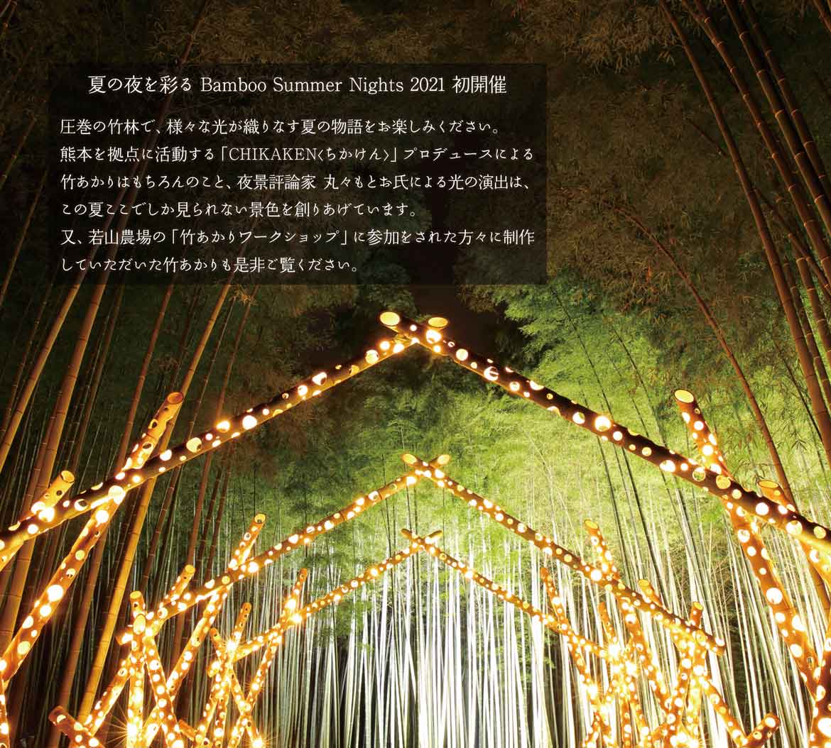 宇都宮市、若竹の杜 若山農場で夏季限定ライトアップ「Bamboo Summer Nights 2021」を開催！