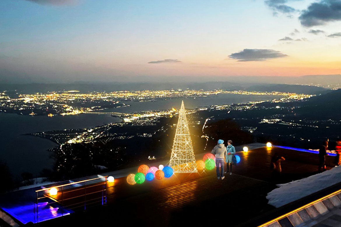 標高1,100ｍ、びわ湖テラスのクリスマス「The Biwako Terrace Christmas 2022」開催