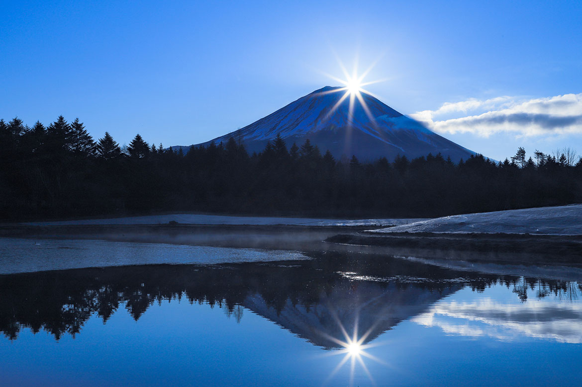 “ダブルダイヤモンド富士”で新年の幕開けを。富士本栖湖リゾート「ダイヤモンド富士鑑賞会」開催
