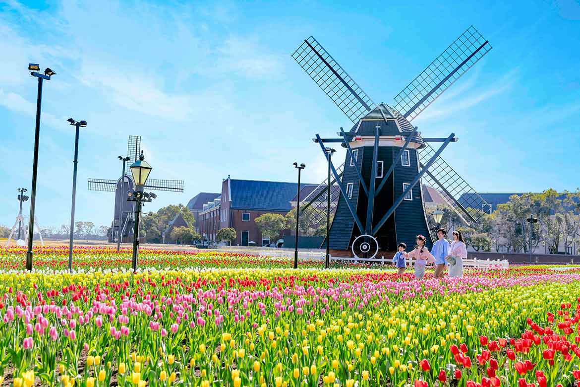 どこよりも華やかな春をハウステンボスで!「100万本のチューリップ祭」2/25から