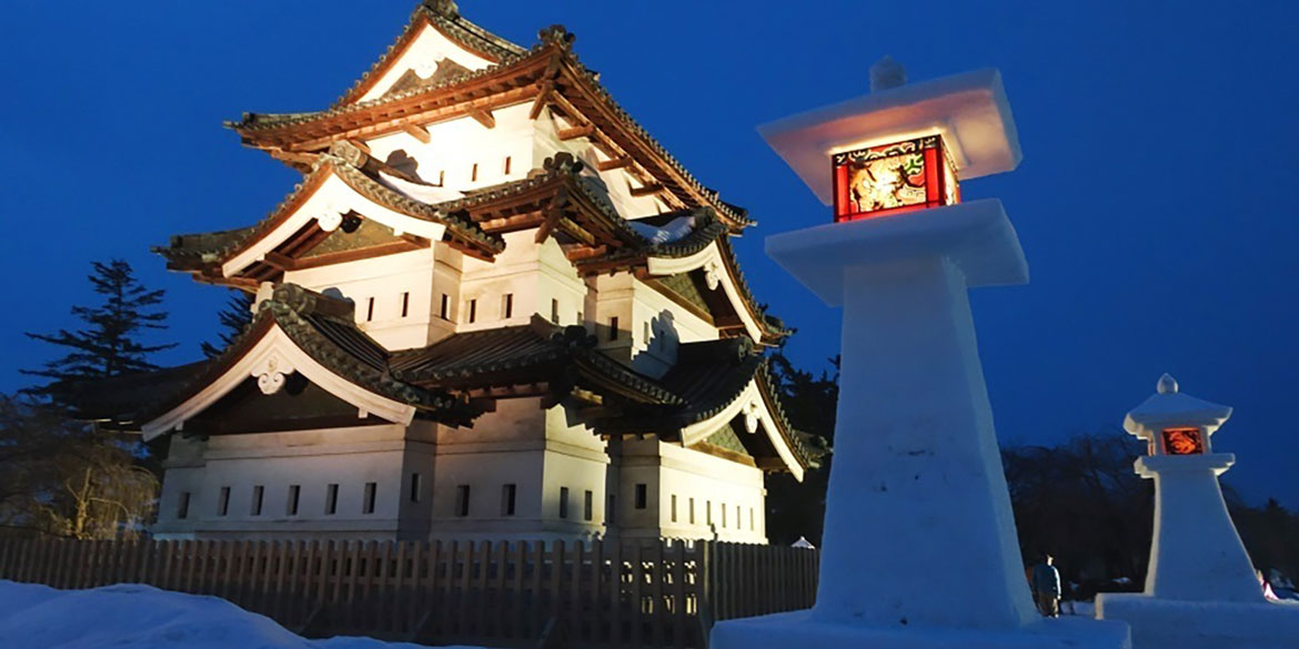 青森県弘前市にて、冬を楽しむグランピングイベントや雪燈籠まつり開催
