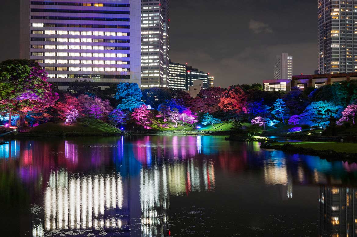 旧芝離宮恩賜庭園のライトアップイベント「旧芝離宮夜会～かぜひかる～」5/24～27 開催