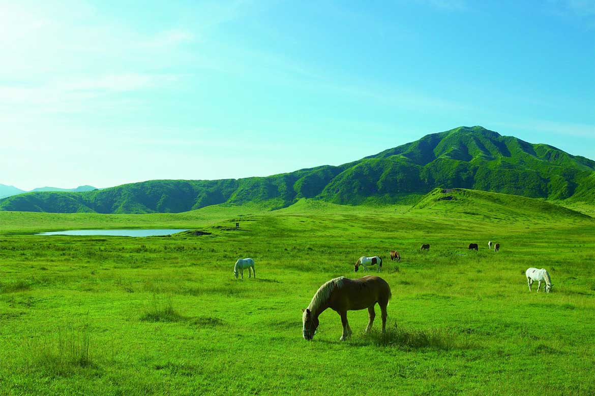 牧歌的な風景に癒される「草千里ヶ浜」