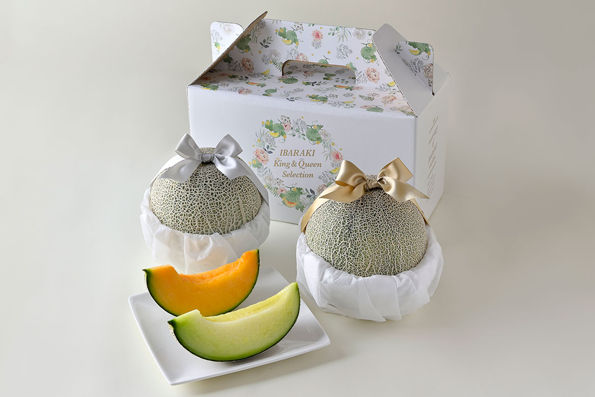 生産量日本一の”メロン王国” 茨城県からのギフト「IBARAKI melon King & Queen Selection」販売開始