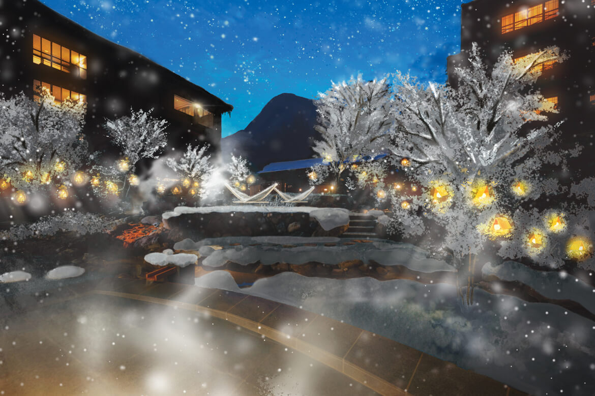界 奥飛騨、雪の宿を照らす幻想的な和のライトアップ「飛騨玉の雪明り」12/7より開催