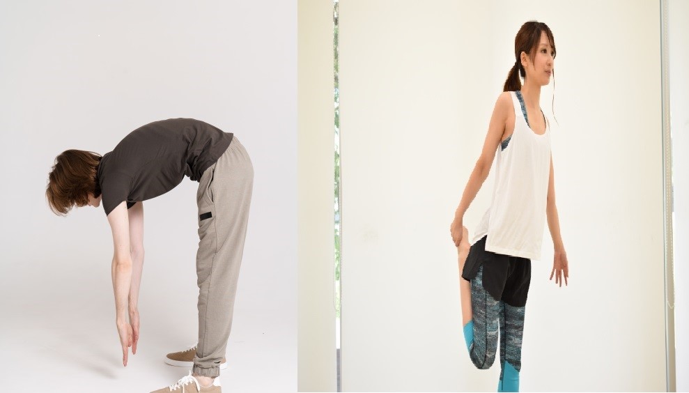 小休憩では腰痛予防ストレッチでリフレッシュ