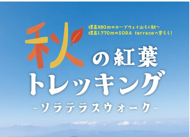 秋の紅葉トレッキング「ソラテラスウォーク」開催 ｜ 竜王マウンテンリゾート（長野県山ノ内町）