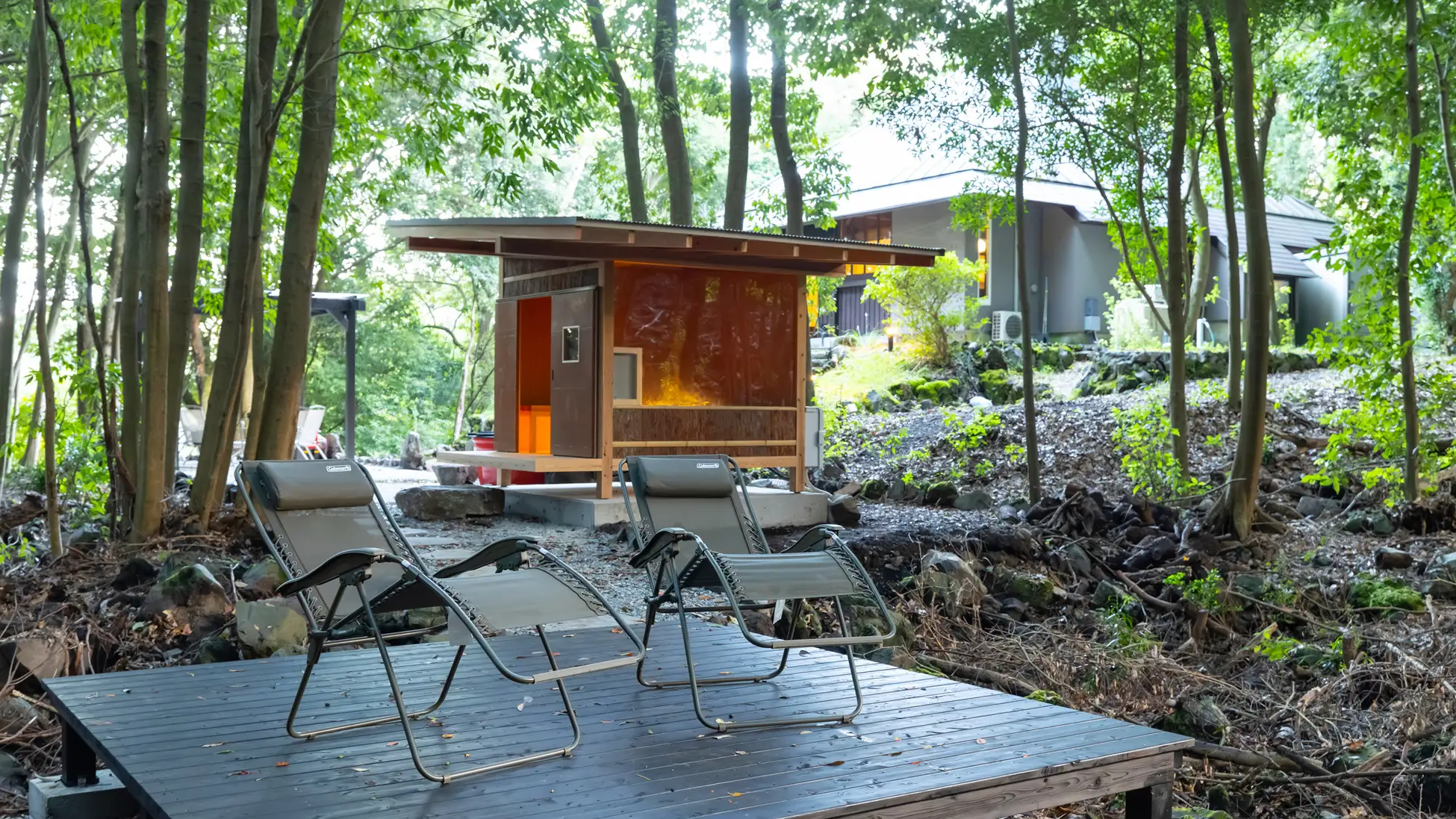 【静岡・伊豆赤沢】1日1組だけの森のプライベートヴィラ「COCO VILLA 伊豆赤沢」グランドオープン ─ サウナ・焚き火・檜風呂で“静けさに整う滞在”