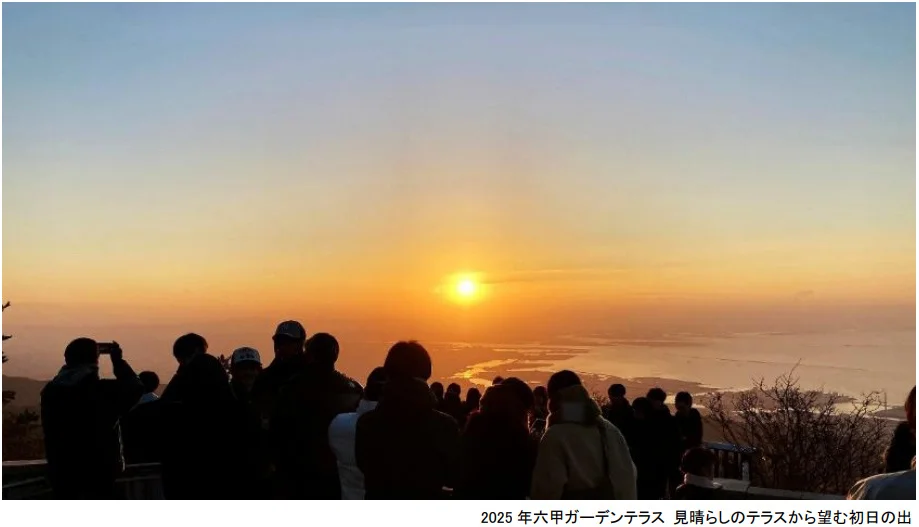 六甲山で迎える初日の出  六甲ケーブル 早朝特別運転／六甲ガーデンテラス 終夜営業